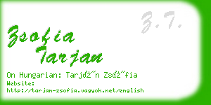 zsofia tarjan business card